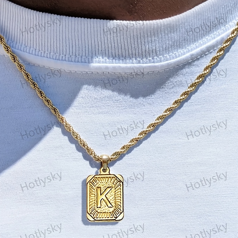 Women's Fashion Pendant Necklace with Initial Letter Option